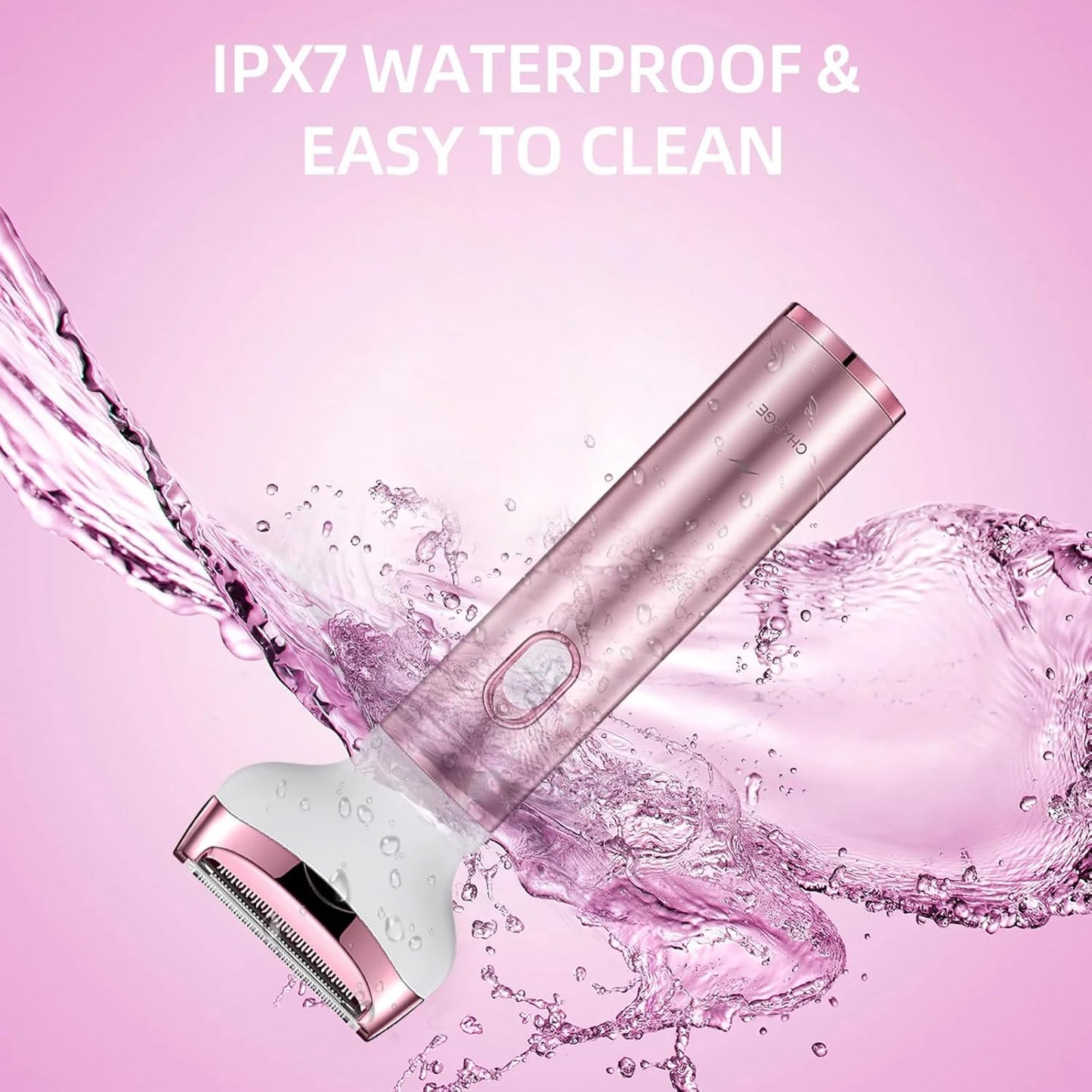 4 in 1 Electric Lady Shaver,Women Razors for Shaving Cordless Painless Shaver for Women Face, Legs and Underarm, Portable Bikini Trimmer Wet & Dry Hair Removal, Cordless - Micro USB Rechargeable